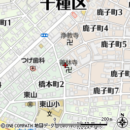 愛知県名古屋市千種区橋本町2丁目22周辺の地図