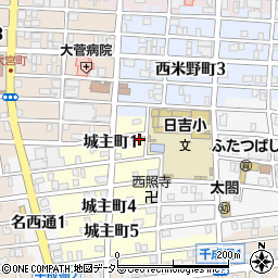 愛知県名古屋市中村区城主町1丁目周辺の地図