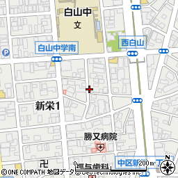 名鉄協商新栄第６駐車場周辺の地図