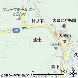 愛知県豊田市大蔵町漆上周辺の地図