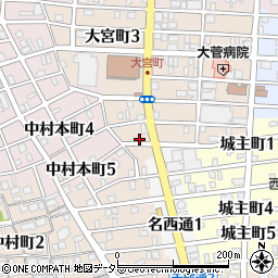 愛知県名古屋市中村区大宮町3丁目72周辺の地図