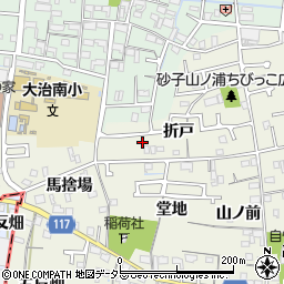 愛知県海部郡大治町砂子折戸周辺の地図