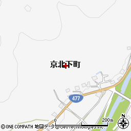 京都府京都市右京区京北下町周辺の地図