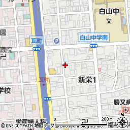 愛知県名古屋市中区新栄1丁目25-1周辺の地図