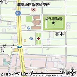 津島市生涯学習センター庭球場周辺の地図