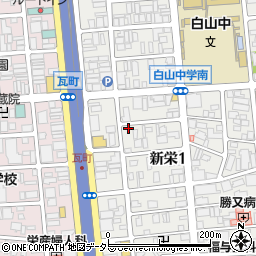 愛知県名古屋市中区新栄1丁目25-2周辺の地図
