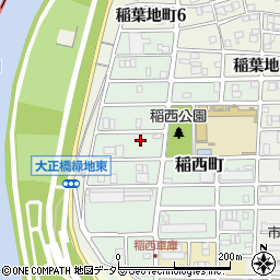 愛知県名古屋市中村区稲西町周辺の地図