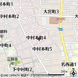愛知県名古屋市中村区中村本町4丁目42周辺の地図