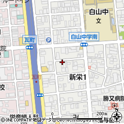 愛知県名古屋市中区新栄1丁目25-3周辺の地図