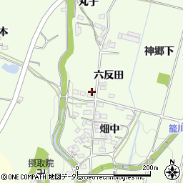 愛知県豊田市猿投町六反田周辺の地図
