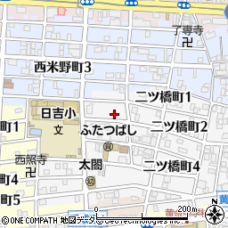 愛知県名古屋市中村区二ツ橋町2丁目18周辺の地図