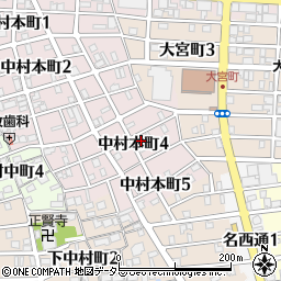 愛知県名古屋市中村区中村本町4丁目29周辺の地図