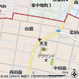 愛知県愛西市柚木町山廻100周辺の地図