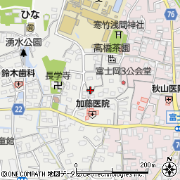 静岡県富士市比奈1634周辺の地図