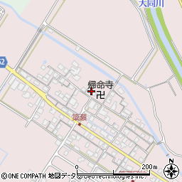 滋賀県東近江市五個荘簗瀬町周辺の地図