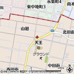 愛知県愛西市柚木町山廻94周辺の地図