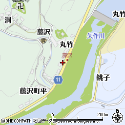 愛知県豊田市藤沢町丸竹周辺の地図