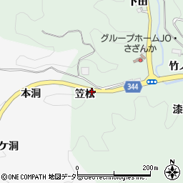 愛知県豊田市大蔵町（笠松）周辺の地図
