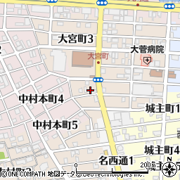 愛知県名古屋市中村区大宮町3丁目62周辺の地図