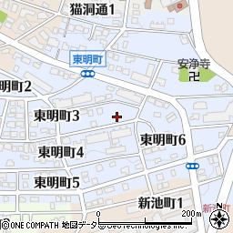 愛知県名古屋市千種区東明町周辺の地図