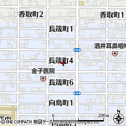 愛知県名古屋市中村区長筬町4丁目周辺の地図