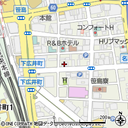 撫酣人 みなみ 名駅笹島店周辺の地図