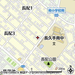 愛知県長久手市長配周辺の地図