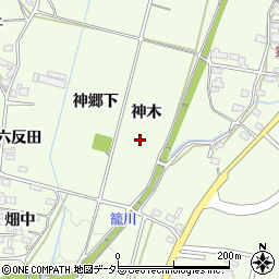 愛知県豊田市猿投町神木周辺の地図