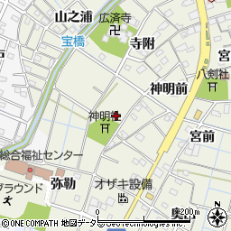 愛知県あま市七宝町桂神明周辺の地図