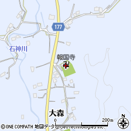報国寺周辺の地図