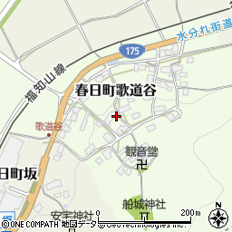 兵庫県丹波市春日町歌道谷周辺の地図