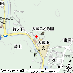 愛知県豊田市大蔵町（本城）周辺の地図