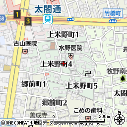 愛知県名古屋市中村区上米野町周辺の地図