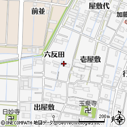 愛知県あま市七宝町川部六反田周辺の地図