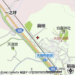 愛知県豊田市大畑町前田周辺の地図