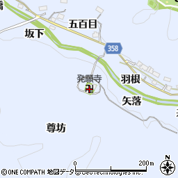 愛知県豊田市摺町（尊坊）周辺の地図