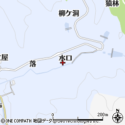 愛知県豊田市摺町水口周辺の地図