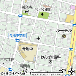 愛知県名古屋市千種区今池周辺の地図