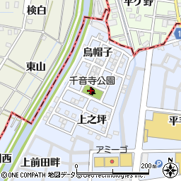 千音寺公園周辺の地図