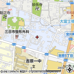 静岡県富士市浅間本町周辺の地図