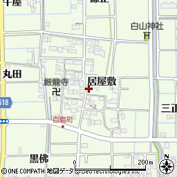 愛知県津島市百島町（居屋敷）周辺の地図