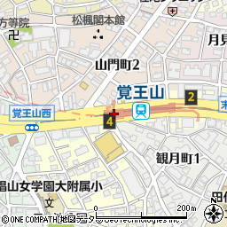 覚王山東周辺の地図