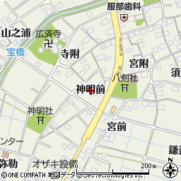 愛知県あま市七宝町桂神明前周辺の地図