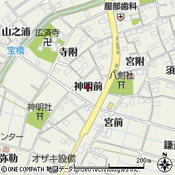 愛知県あま市七宝町桂（神明前）周辺の地図