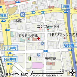 中日新聞　名駅販売センター周辺の地図