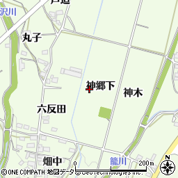 愛知県豊田市猿投町周辺の地図