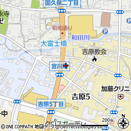三島進学ゼミナール　富士吉原校周辺の地図