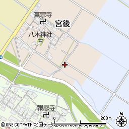 滋賀県愛知郡愛荘町宮後周辺の地図