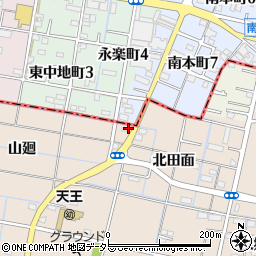 愛知県愛西市柚木町山廻21-1周辺の地図