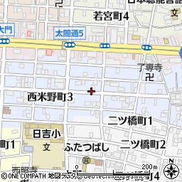 愛知県名古屋市中村区西米野町周辺の地図